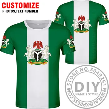 Nigerija T Shirt Ime Število Nga T-shirt Narod Zastavo Ng Zvezna Republika Nigerijski College Besedilo, Fotografije Oblačil Diy Brezplačno Meri