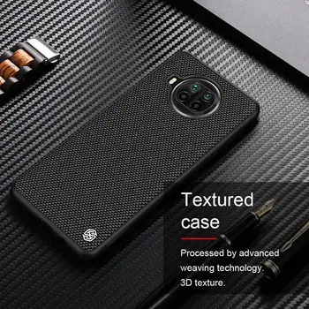 Nillkin Teksturiranih Ohišje za Xiaomi Mi 10T Lite 5G primeru zadnji pokrov zaščitni Nilkin najlon vlaken TPU PC 360 primerih
