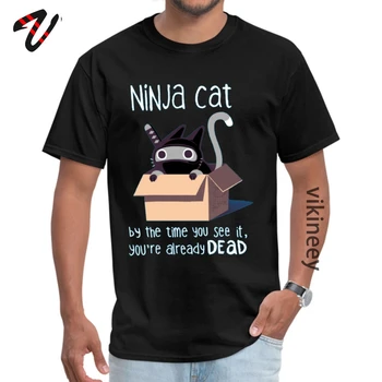 Ninja mačka Najnovejše Mens T Srajce Posadke Vratu Bojevniki Rokav Čisto Mehika T Shirt Priložnostne Sweatshirts na Debelo po Meri