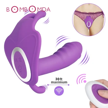 Nosljivi Dildo, Vibrator G Spot Klitoris Massager Sex Igrače za Odrasle Ženske Vibracijske Hlačke Daljinski upravljalnik Ženski Masturbator