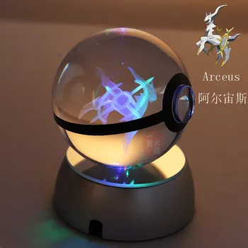 Nov Slog Arceus Pokemon Žogo Z Graviranje Kristalno Kroglo Za Darilo