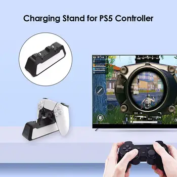 Nov Tip-C USB3.1 Dvojno Hitro Polnilnik Krmilnik za Igre Hitro Polnjenje Dock Postajo Stojalo za DualSense za PS5 Brezžični Krmilnik