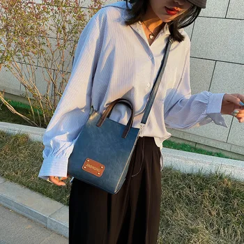 Nova trendovska moda eno-ramo korejski kvadratek vrečko messenger bag ženska divje prenosni retro torba torba torba ženske