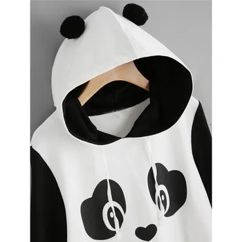Nova Vrhunska Modna Ženska Panda Hoodie Majica Kapičastih Pulover Skakalec Vrhovi Bluzo Ženske Bluzo Blusa Feminina