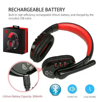 Nove Slušalke Igralec Brezžična tehnologija Bluetooth Gaming Slušalke Velike Slušalke Slušalke Stereo Bas Prostorski Zvok, Mikrofon Za Prenosni RAČUNALNIK