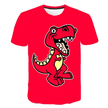 Novo Otroci T-shirt živali dinozaver 3D Fantje/dekle T-shirt Otroci Kratek Rokav T-majice Priložnostne Otroška Oblačila
