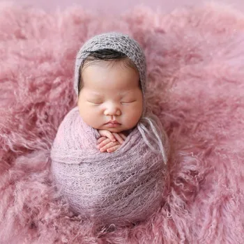 Novorojenček Fotografija rekviziti Baby Volne kodraste Flokati preprogo odejo Novorojenčka volne odeja ozadje fotografijo rekviziti