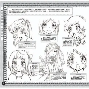 Od učenja za risanje anime lepo dekle izražanja in dinamično slikarstvo spretnosti strip vnos tehnike, ki temeljijo knjige