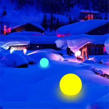 Oddaljen Nadzor LED Vrt Žogo Svetloba Nočne Luči Nepremočljiva Zunanji Bazen Plavajoče Žogo Lučka Krajine Travnik Lučka Garland dekor