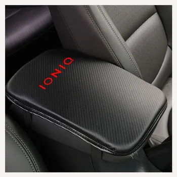 Ogljikovih Vlaken Teksturo Pu Usnje Avto Armrest Pad Auto Sedeža Z Nasloni Za Roke Polje Blazine Za Hyundai Ioniq