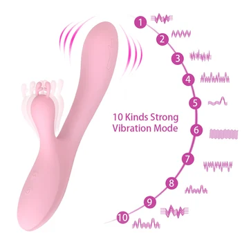 OLO 2 Motorji Rabbit Vibrator, Vibrator 10 Hitrosti Vaginalne Muco Massager Srčkan Jelena G-Spot Klitoris Stimulator Spolnih Igrač za Ženske