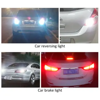 OLOMM 2Pcs Avto Auto LED Obračalni Svetilke 1157 100W Vključite Signal/Stop Luč Nazaj gor Luči Povratne Žarnica