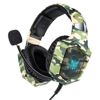 ONIKUMA K8 PS4 Slušalke Prikrivanje čelade Žično PC Gamer Stereo Gaming Slušalke z Mikrofonom, LED Luči za XBox En/Prenosnik