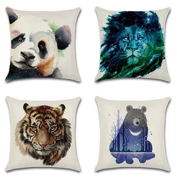 Orel Tiger, Lev, Medved panda bombaž perilo poliester blazine cover prevleke za dekoracijo doma, kavč, stol, otroci spalnica darilo