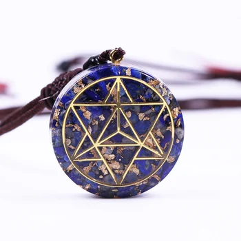 Orgonite Ogrlica Zdravilne Meditacije Ogrlica Naravnega Kamna Lapis Lazuli Obeski, Ogrlice Orgonski Energiji Amulet