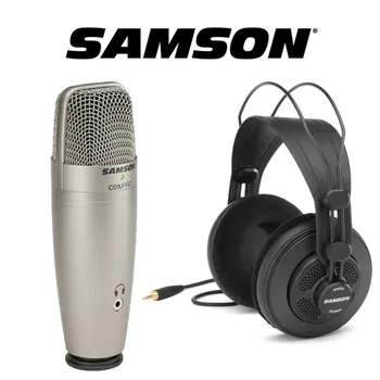 Original SAMSON C01U Pro ( Samson SR850 slušalke) USB kondenzator mikrofon za studio za snemanje glasbe,zvoka foley,video posnetke