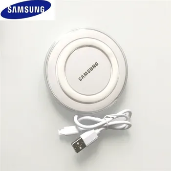 Originalni Samsung 5V 2A Brezžični Adapter za Polnilnik QI Hitro Polnjenje Tipke Za Galaxy Note 20 10 Ultra S10 S8 S9 Plus, Iphone 11 8 X Pro