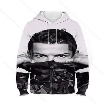 Otroci 3D Tiskanja Cristiano Ronaldo CR7 Majica Jeseni, Pozimi Otroci Hoodie Ulične Oblačila Baby Fantje Dekleta Hooded Puloverji