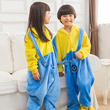 Otroci Fant, Dekle Je Modra Žep Kostum Kigurumi Cartoon Živali Halloween Fancy Otrok, Cosplay Obleko Pajama