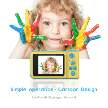 Otroci otroški Fotoaparat Srčkan 2 palca Zaslon Mini Digitalno Snemanje Video posnetkov Fotoaparat Izobraževalne Igrače Otroška Darila za Rojstni dan