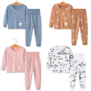 Otroci Pižame 2pc Dolg Rokav Risanka Otroci Sleepwear Baby Girl Obleke Spanja Obleke Jeseni Bombaž Otrok Pižame Fantje More
