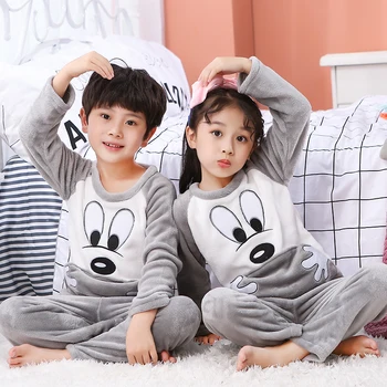 Otrok Dolg Rokav Toplo Flanela Pižamo 2020 Pozimi Fant Dekle Sleepwear Risanka Baby More Darilo Otroci Lepo Pižame Set