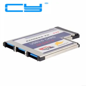 PCI-E PCI Express Kartico ExpressCard 54 mm 34 mm T tip USB 3.0 3 Port Adapter Nizko Profil Kratek tip Telesa za Laptop Prenosnik