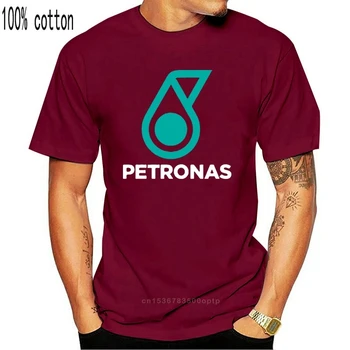 Petronas Naftna Družba Dirke Logotip moška Črna Majica s kratkimi rokavi Tee Mens Novo Velikosti S-XXL ZDA