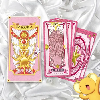 Pink Girl Srce Anime Kartico Čarobne Kartice Dekle Sakura Vedeževanje Kartico Kuro Sakura Je Prikazano Kartico Anime Igra Perifernih Šatulji