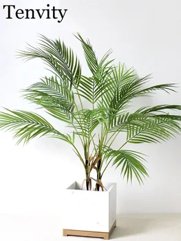 Plastičnih Umetnih Palmovih Listov Rastline Zelena Puščava Poletje Dekoracijo Tropskih Ponaredek Rastlin Na Vrtu Doma Džungle Stranka Dekor Poroko