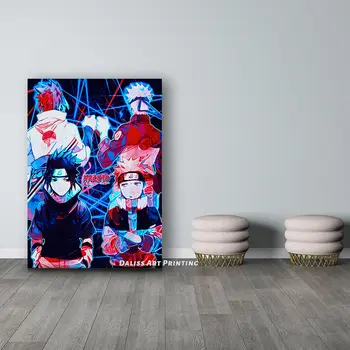 Platno Anime Anime Naruto in Sasuke Slike Doma Dekoracijo Slike Plakat HD Natisne Wall Art Modular Dnevna Soba Uokvirjena