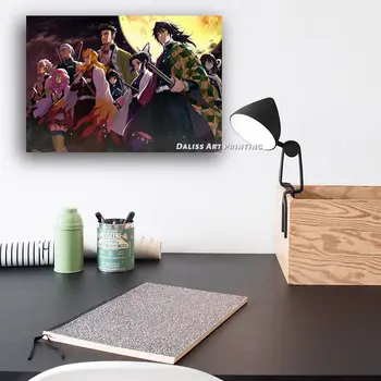 Platno Anime Demon Slayer Stebrov Slike Doma Dekoracijo Slike Plakat HD Natisne Wall Art Modular Dnevna Soba Uokvirjena