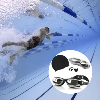 Plavalna Očala Nastavite Nepremočljiva in Antifogging Plavanje Ogledalo Silikona, Plavanje Skp Set