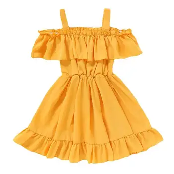 Poletje Priložnostne Obleko Baby Dekleta Barva Brez Rokavov Otroci Princesa Obleke
