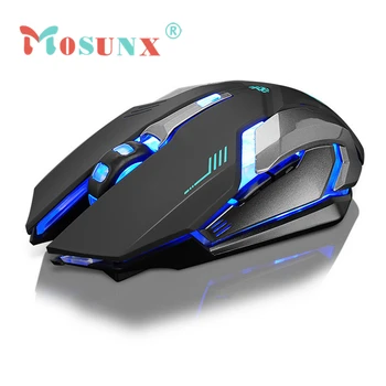 Polnilna X7 Brezžični Tiho LED Osvetljen USB Optični Ergonomska Gaming Mouse_KXL0713
