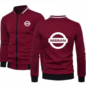 Pomlad Jesen nove Moške jakne Nissan avto logotip tiskanja Majica Fashion Color bar Nove Priložnostne moška Majica