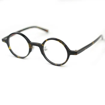 Posesion Acetat optični okvir kratkovidnost očala okvirji Krog Letnik Očala na recept Moški Ženske Očal Okvir Jasno objektiv