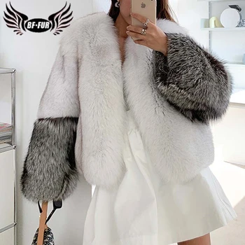 Pravi Fur Coats ženske 2020 Nove Zimske Lisica Krzno Preplete Polno Paro Luksuzni Svoboden Športna Jakna Ženske Krznen Elegantno Temperament