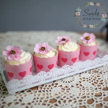Pravokotnik pladenj za cupcake belo poročno torto orodja za prikaz dekoracijo krožnika stranka dogodek domov dekoracijo bakeware