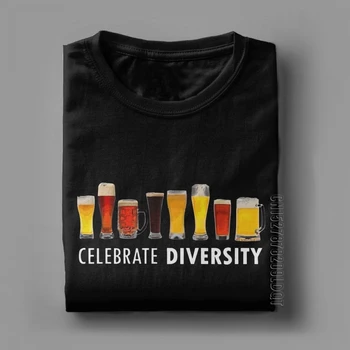 Praznovanje Pivo T-Shirt Raznolikosti Smešno Moških Bar Alkohol Pijejo Novost Cotton Tee Rokavi Tshirt Moški Majica S Kratkimi Rokavi Edinstvena Oblačila