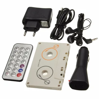 Prenosni Vintage Avto Kaseta SD MMC MP3 Trak Igralec Adapter Kit Z Daljinskim upravljalnikom Stereo Audio Kaseta Igralec