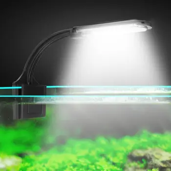 Preprost Aquarium LED Luči Vodo, Travo Rastline Rastejo Svetlobe Fish Tank Clip-on Nepremočljiva Razsvetljavo Svetilka
