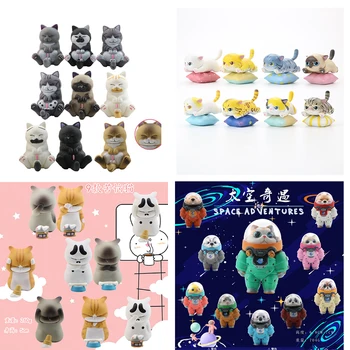 Prikrivanje Živali Prostor Mačka Stiski Mačka Akcijska Figura, Igrače Anime Model Zbirateljske Igrače Številke za Otroke, Otroci Božič
