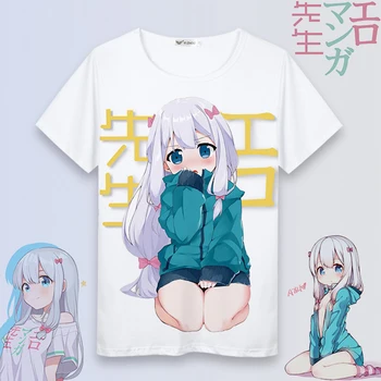 Priložnostne Anime Eromanga Sensei Izumi Sagiri Majica s kratkimi rokavi Moški Ženske majice s Kratkimi Rokavi tShirt Moda