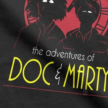 Priložnostne Avanture Doc Marty Nazaj V Prihodnost T-Shirt Moški, Bombaž Majica Časovni Stroj Potovanja 80. Tee Majica