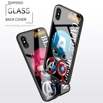 Primeri Za OnePlus 6 6T 7 7T Pro 8 8T Nord Risanka Maščevalec Superheroj Ironman Spiderman Telefon Kritje Sijajni Kaljeno Steklo Ohišje
