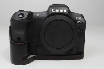 Primerna za Canon eosr5 fotoaparat torba eosr6 zaščitni rokav pol znanja r5 R6 polovico Telesa zajema lupini Z trak Baterije Odpiranje