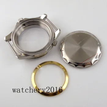 Primerni za NH35 Nh36 miyota 8215 Gibanje 41mm Safirno Steklo Obračanje Keramični vstavite Ploščo Watch Primeru, Trdna/videli primeru Nazaj