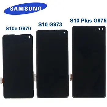 Prvotne LCD Zaslon Za Samsung Galaxy S10e G970F/DS G970 S10 G973F/DS G973F S10 Plus G975 G975F, Zaslon na Dotik, Računalnike