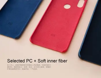 Prvotne Uradnem Za Xiaomi Redmi Opomba 5 Pro Mehko vlaken Kože Slim Nazaj Primeru Zajema